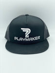 Playmaker SnapBack Hat Black With Playmaker Logo And Word Mark.