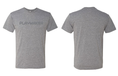 Playmaker T-Shirt Athletic Gray Tri-Blend With Playmaker Word Mark