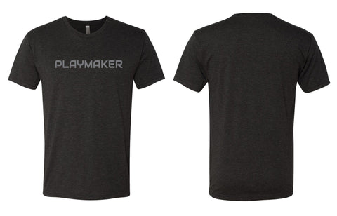 Playmaker T-Shirt Black Tri-Blend With Playmaker Word Mark
