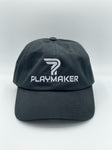 Playmaker Dad Hat Black With Playmaker Logo And Word Mark